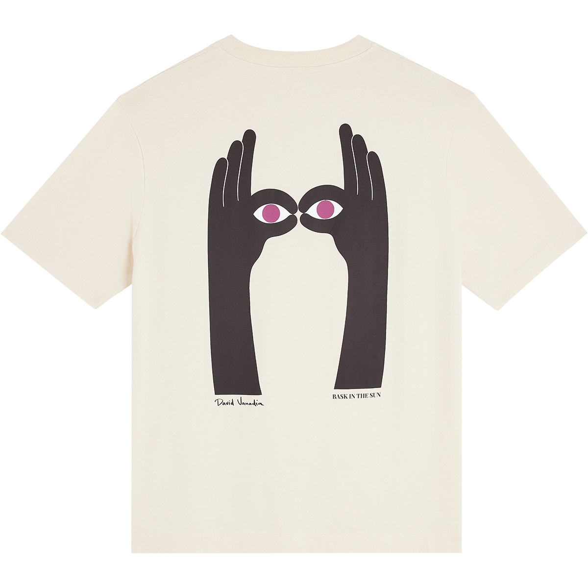 Bask in the Sun Look Tee Ivory Herren T-Shirt Relaxed Fit creme